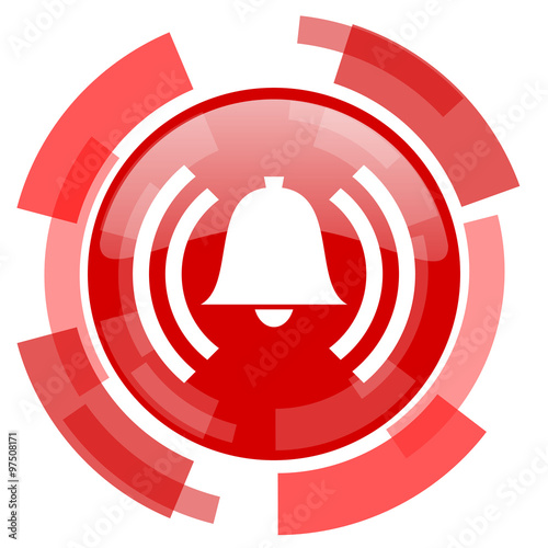alarm red glossy web icon photo
