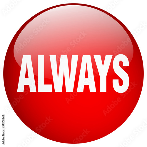 always red round gel isolated push button