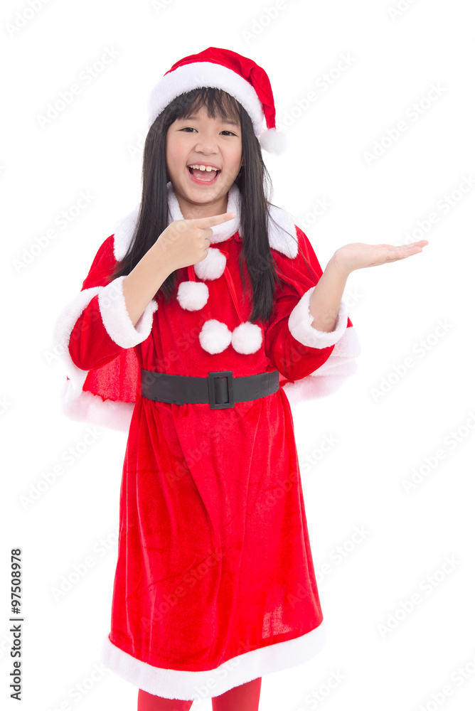 Beautiful asian girl wearing Santa Claus uniform Beautiful asian girl wearing Santa Claus uniform