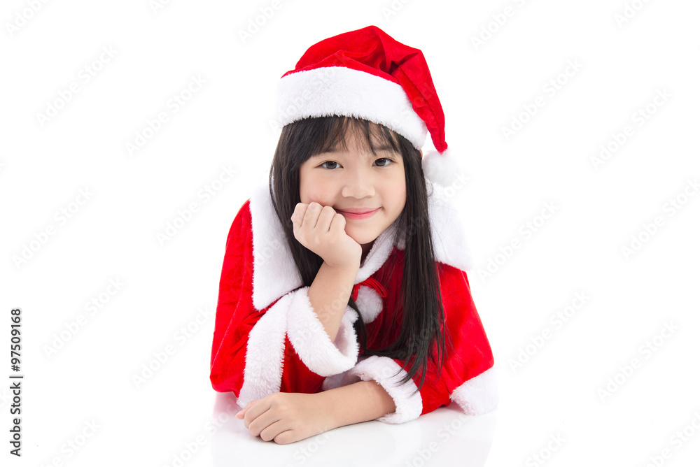 Beautiful asian girl wearing Santa Claus uniform Beautiful asian girl wearing Santa Claus uniform