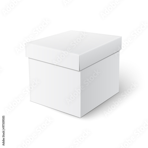 Vector cubic box template.