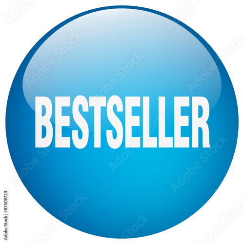 bestseller blue round gel isolated push button