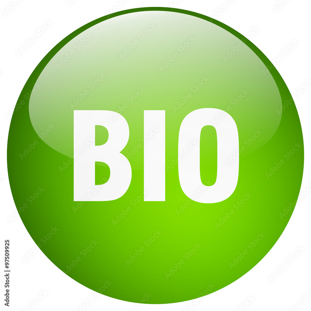 bio green round gel isolated push button bio green round gel isolated push button