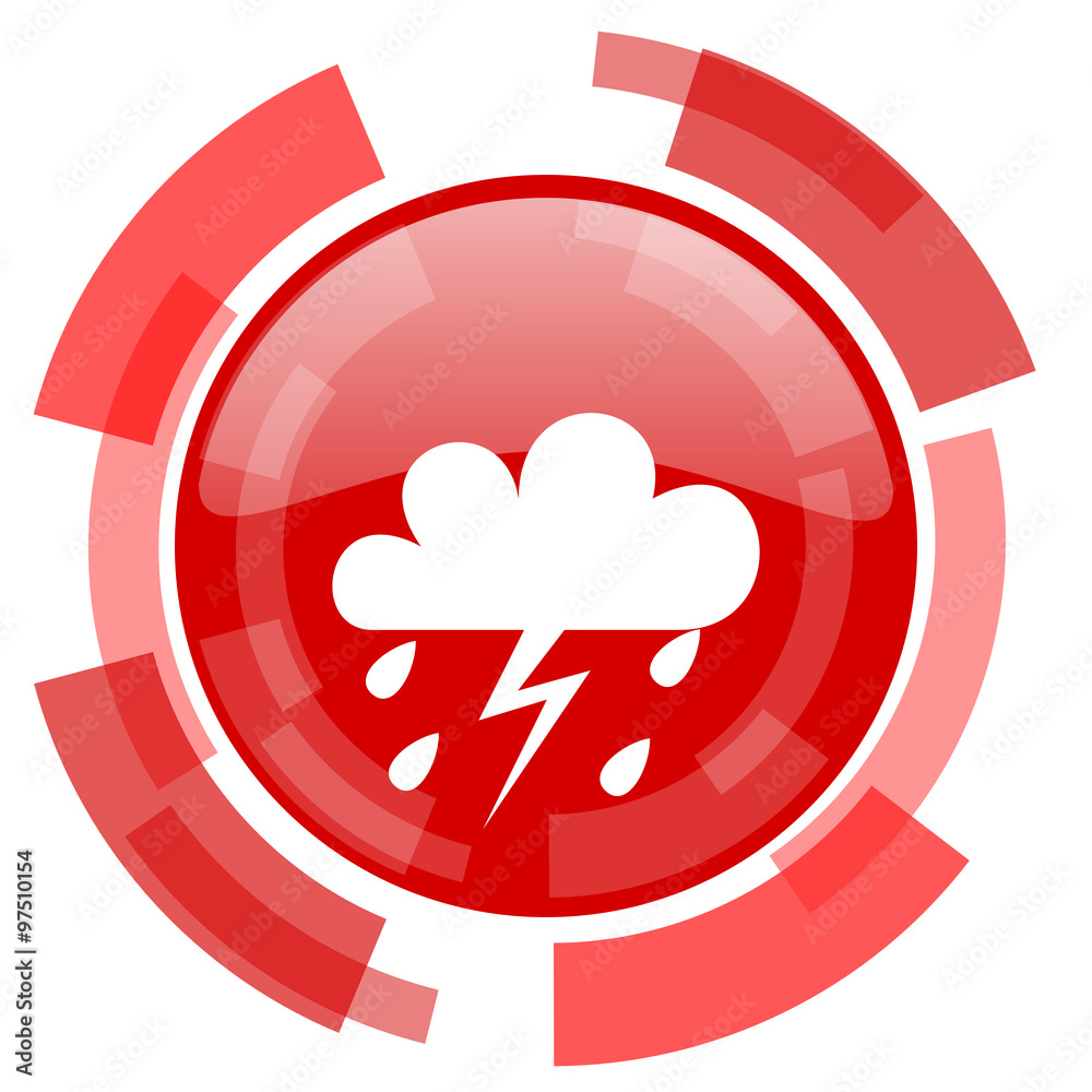 storm red glossy web icon