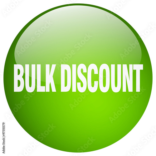 bulk discount green round gel isolated push button