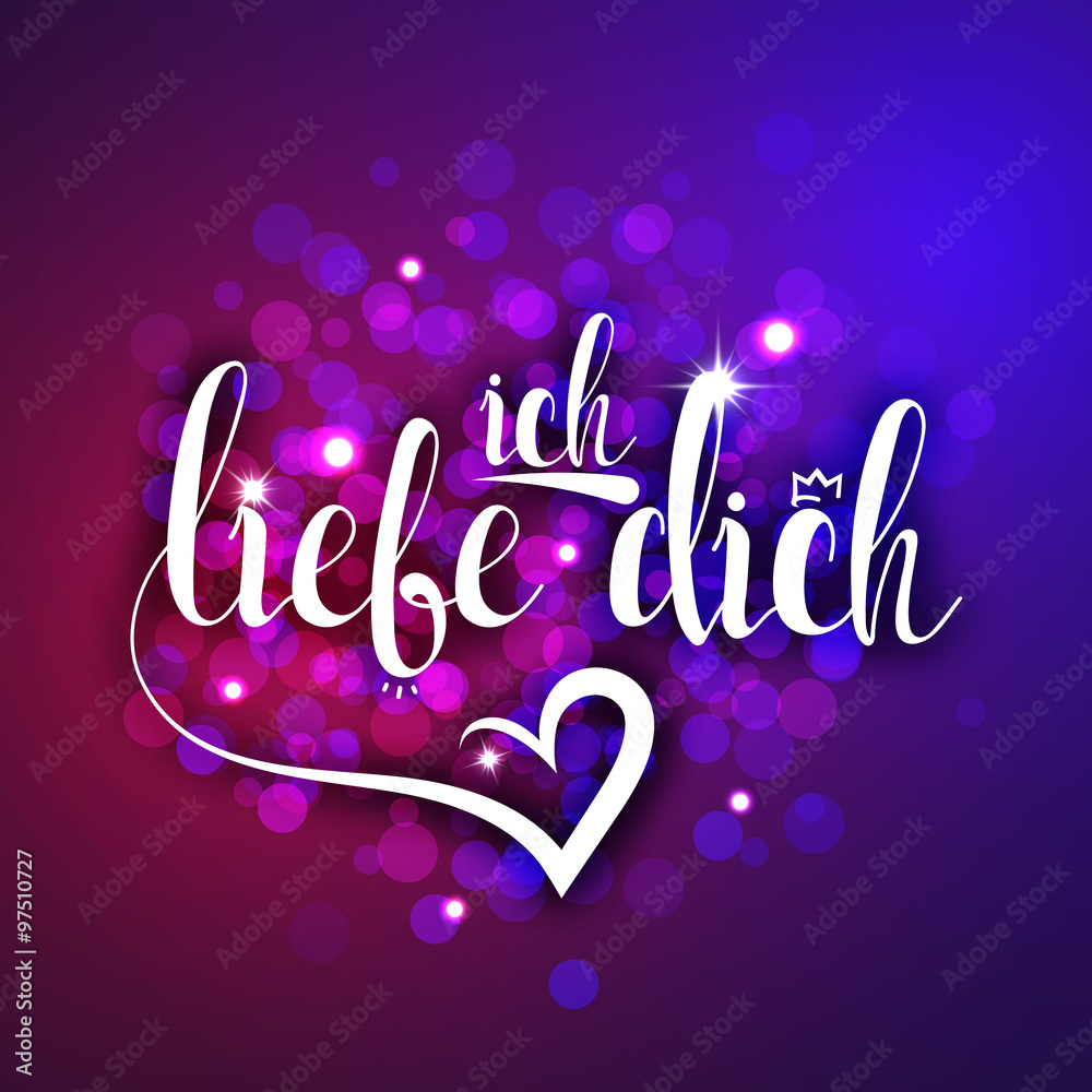 I love you in german greeting card. Ich Liebe Dich