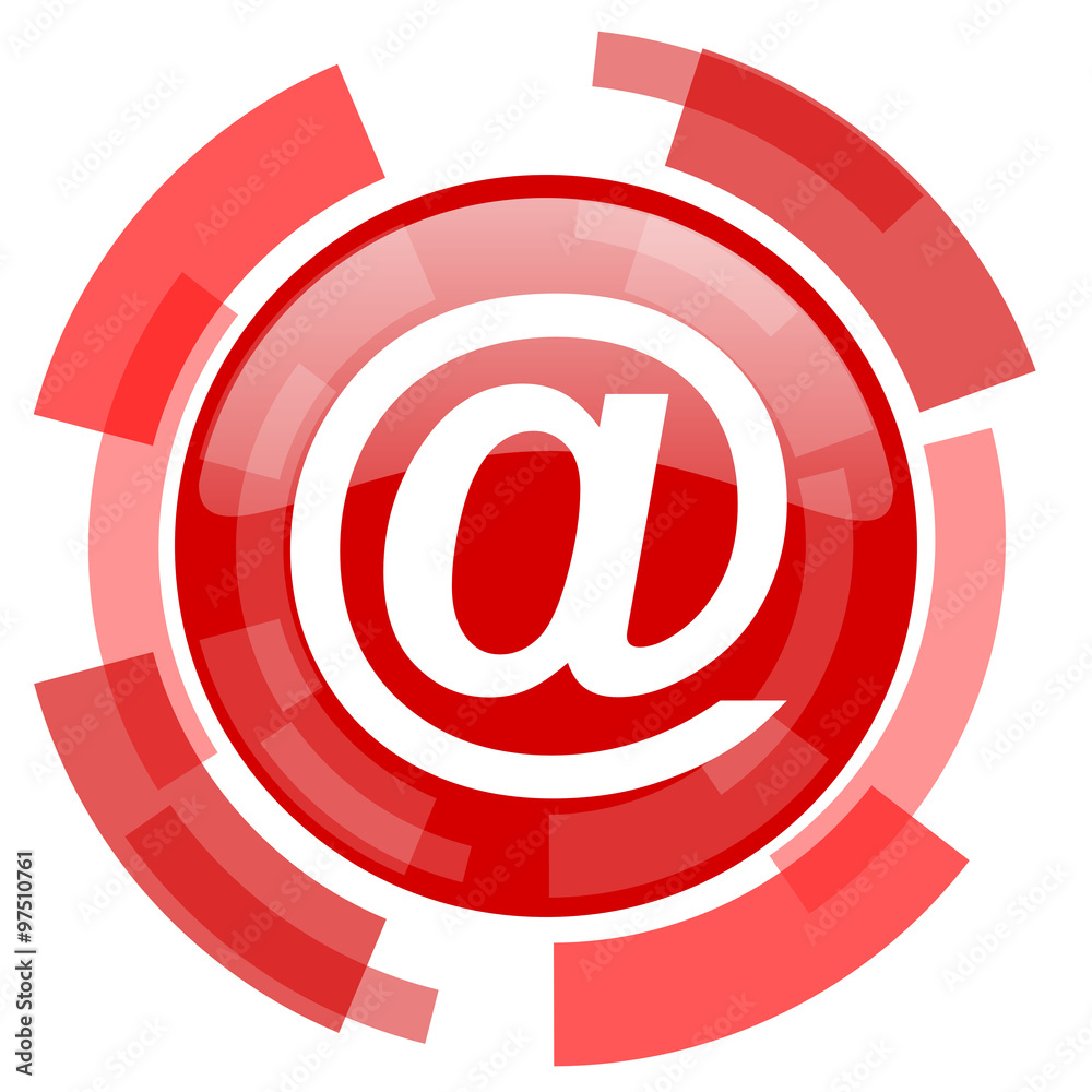 email red glossy web icon