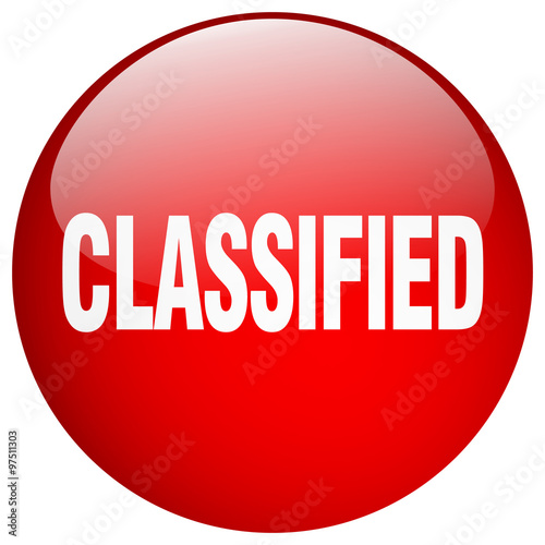 classified red round gel isolated push button