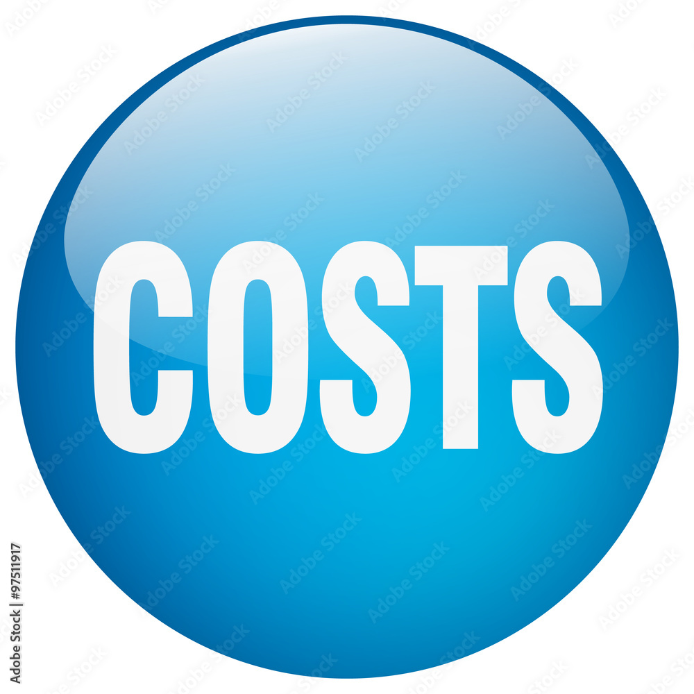 costs blue round gel isolated push button costs blue round gel isolated push button