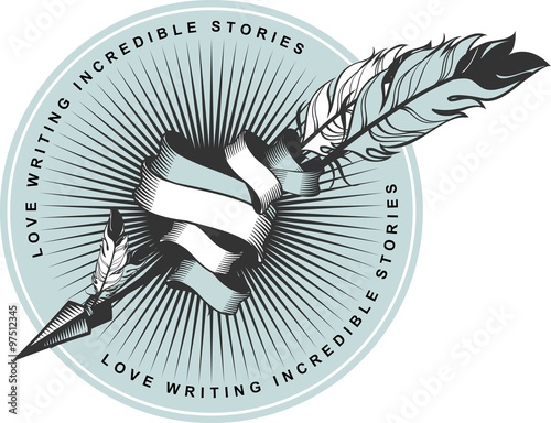 Arrow with feather emblem