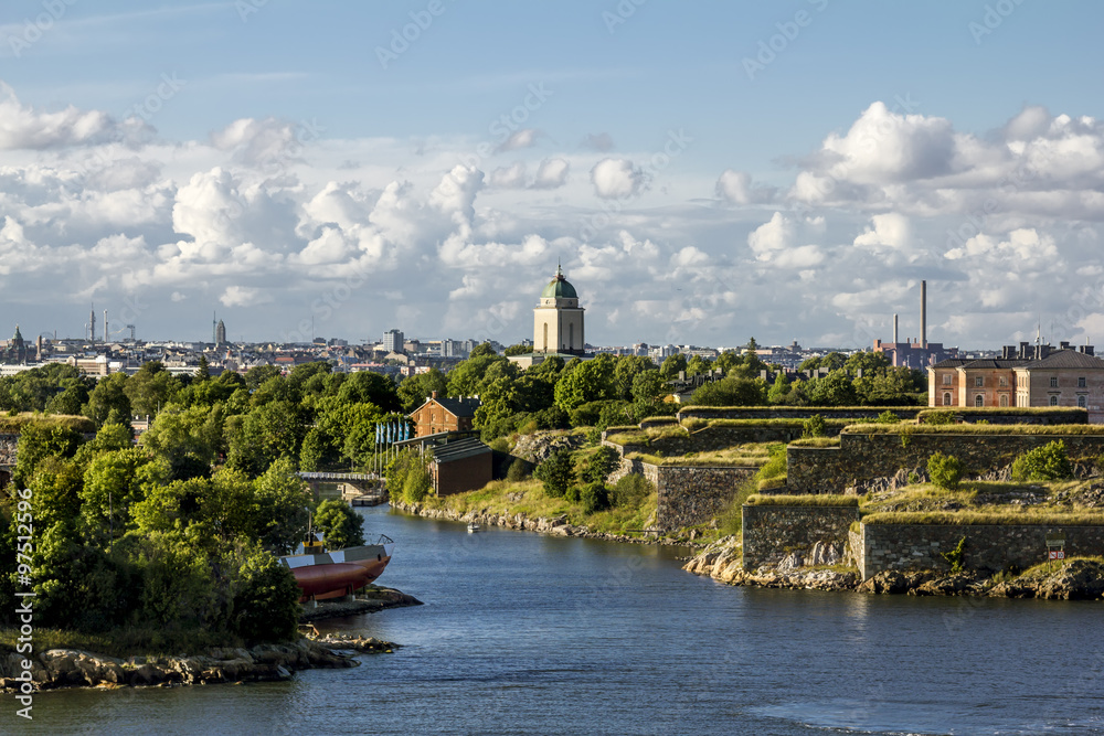 Suomenlinna Maritime fortress on the Islands in the harbour of H