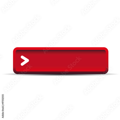 Red empty button vector