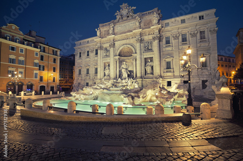 Fototapeta Rome. Image of famous Trevi Fountain in Rome, Italy.