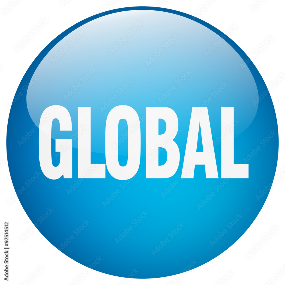 global blue round gel isolated push button global blue round gel isolated push button