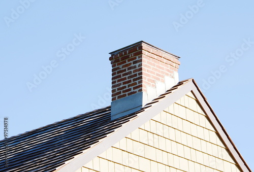 Konstfotografi Close up chimney on the roof