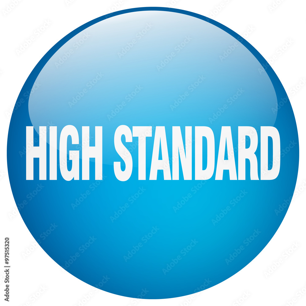 high standard blue round gel isolated push button high standard blue round gel isolated push button