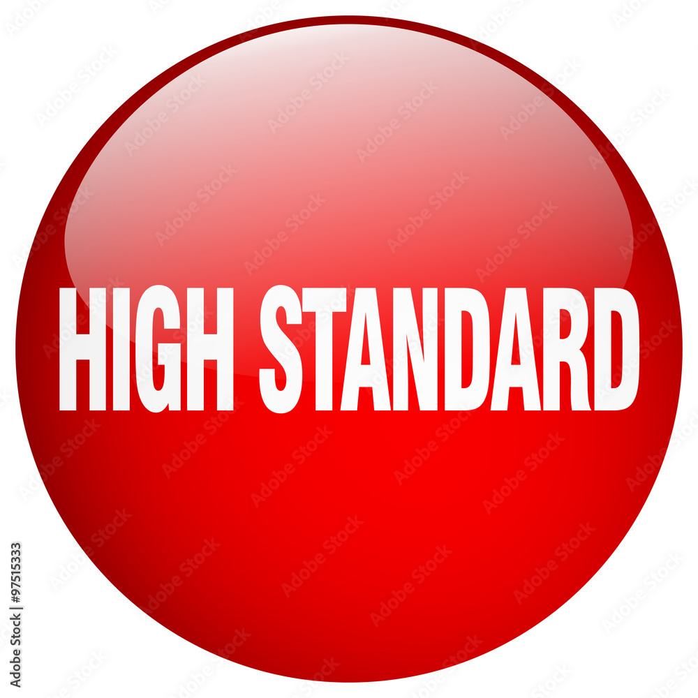 high standard red round gel isolated push button high standard red round gel isolated push button