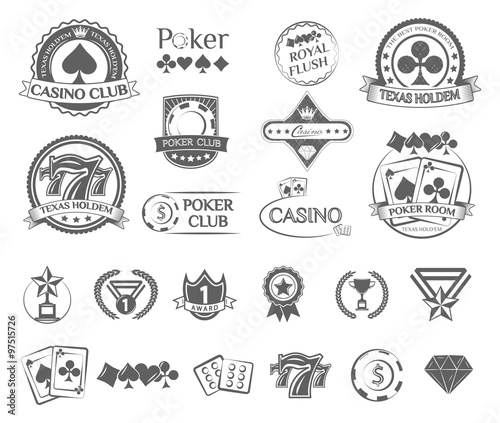 Casino Icons Set. Vector Illustration