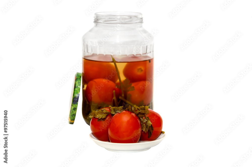 Canned tomatoes isolated on white background Canned tomatoes isolated on white background