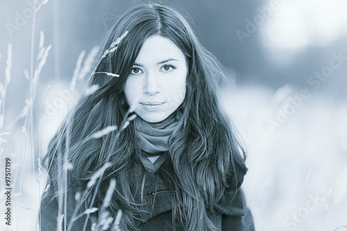 girl portrait snow