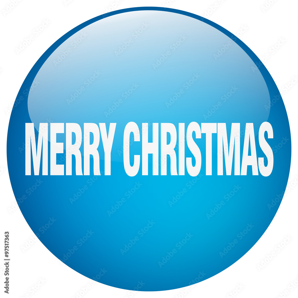merry christmas blue round gel isolated push button merry christmas blue round gel isolated push button