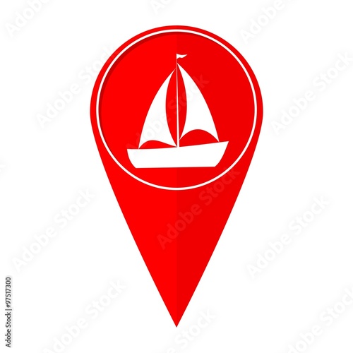Map pointer Sailfish boat