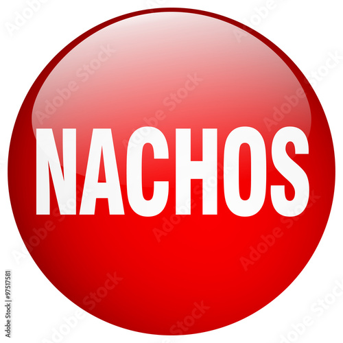 nachos red round gel isolated push button