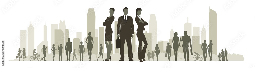 business people in the street business people in the street