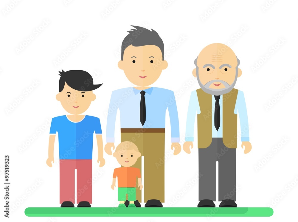 Big family man and boy Big family man and boy