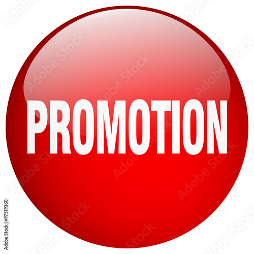 promotion red round gel isolated push button