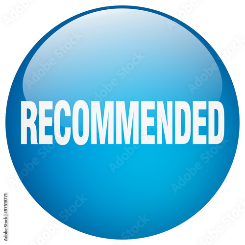 recommended blue round gel isolated push button