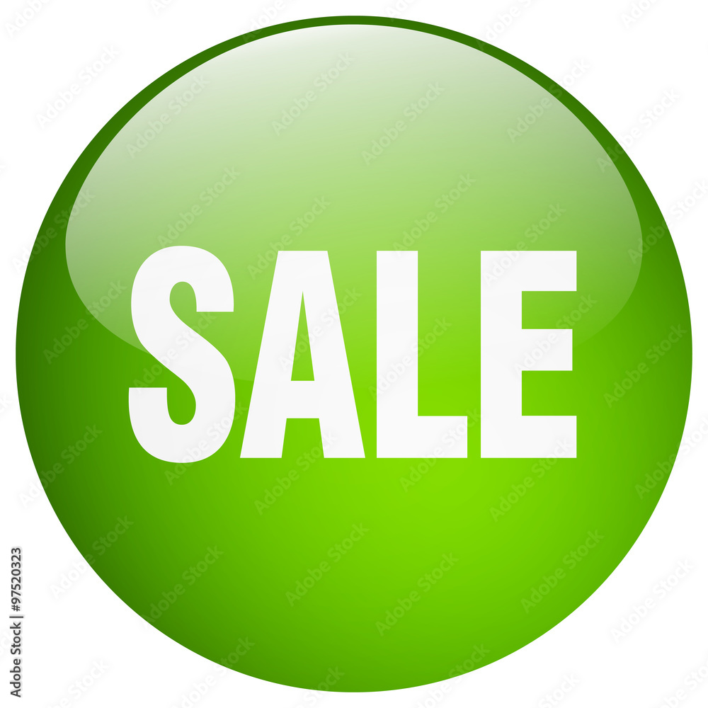 sale green round gel isolated push button sale green round gel isolated push button
