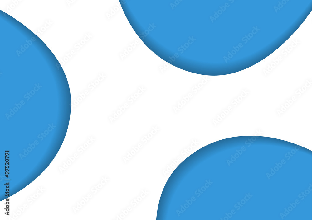 Very simple background with 3 embossed blue shapes Very simple background with 3 embossed blue shapes