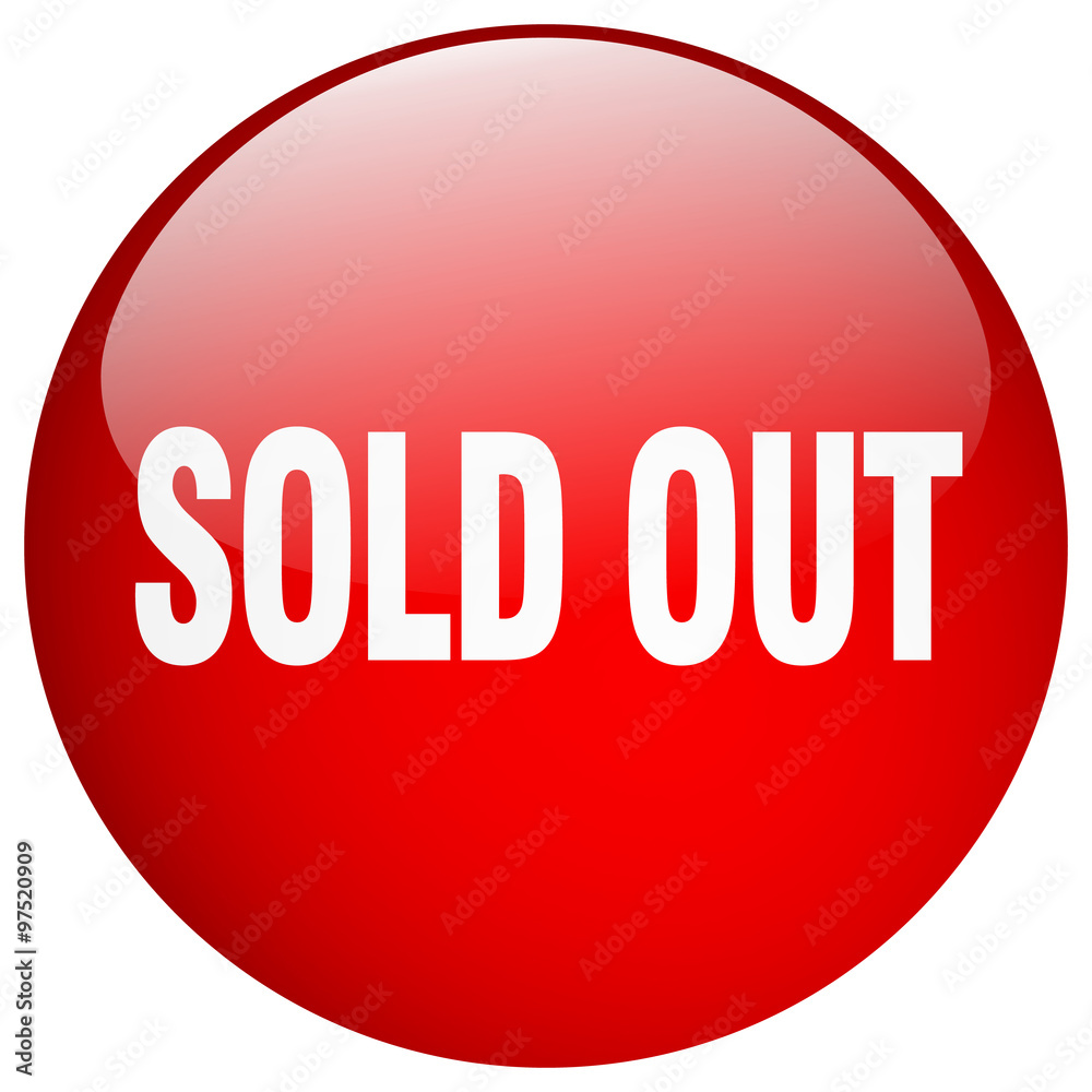 sold out red round gel isolated push button sold out red round gel isolated push button