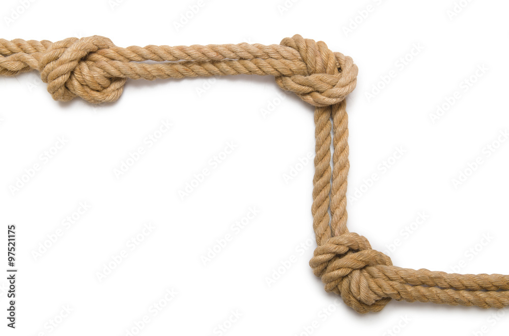 Concept with long hemp rope Concept with long hemp rope