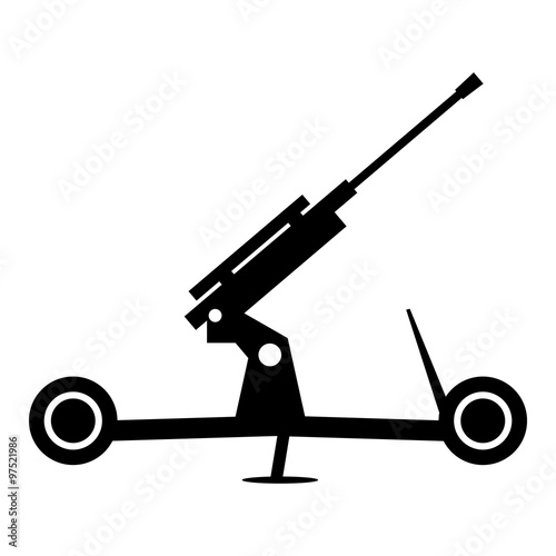 Howitzer artillery simple icon