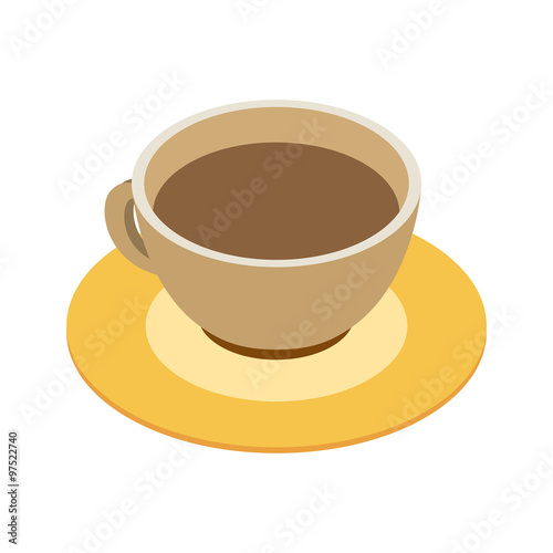 Coffee cup isometric 3d icon