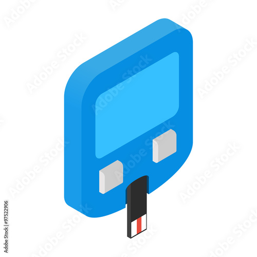 Home glucometer isometric 3d icon