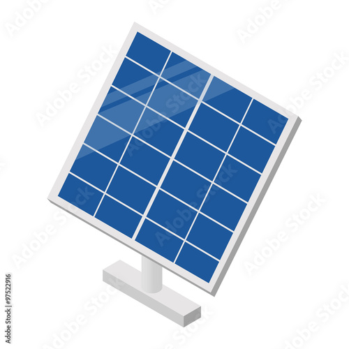 Solar panel isometric 3d icon