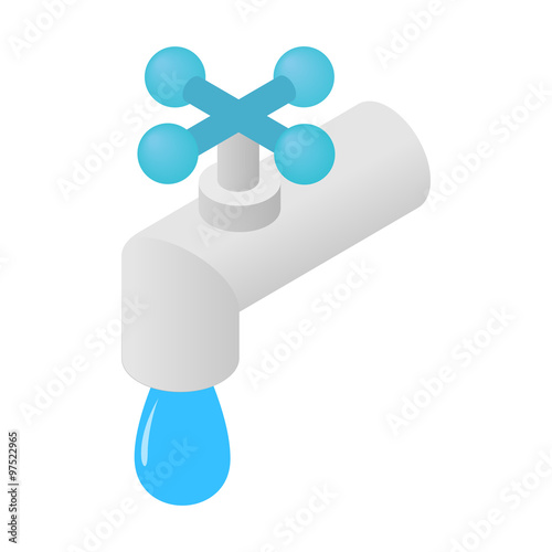 Faucet isometric 3d icon
