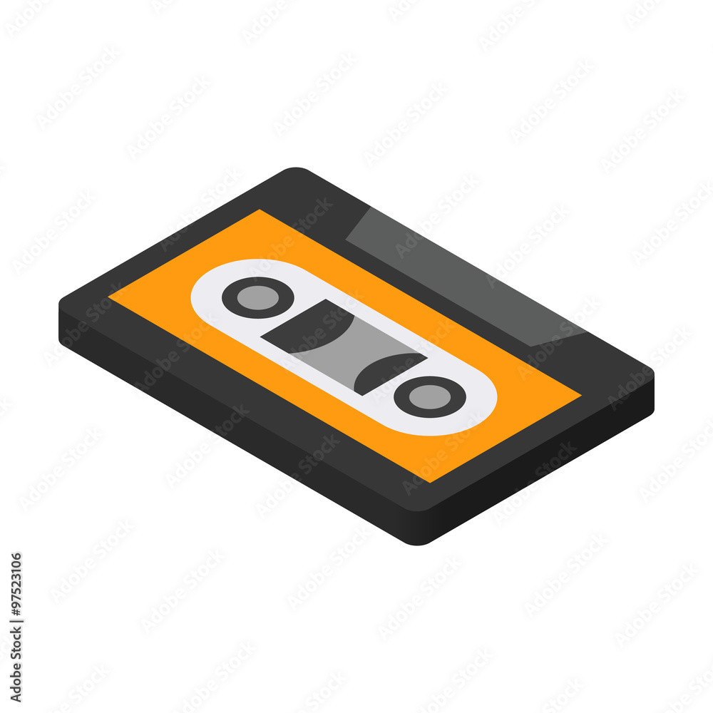 Obraz premium Cassette isometric 3d icon