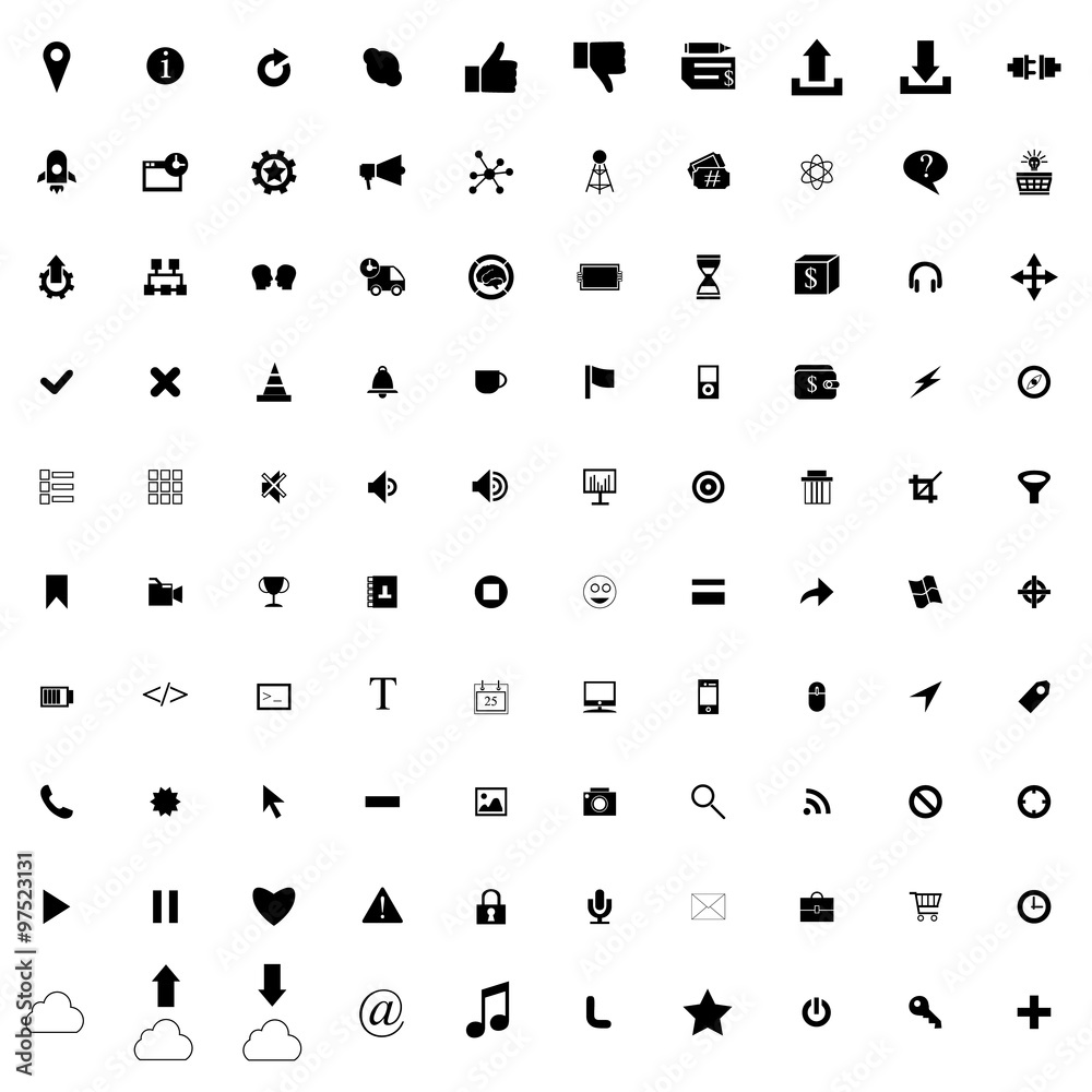 100 web simple icons 100 web simple icons