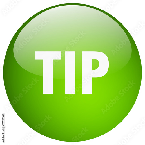 tip green round gel isolated push button
