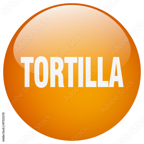 tortilla orange round gel isolated push button