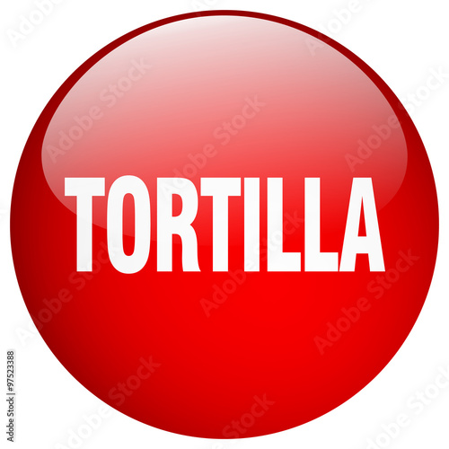 tortilla red round gel isolated push button