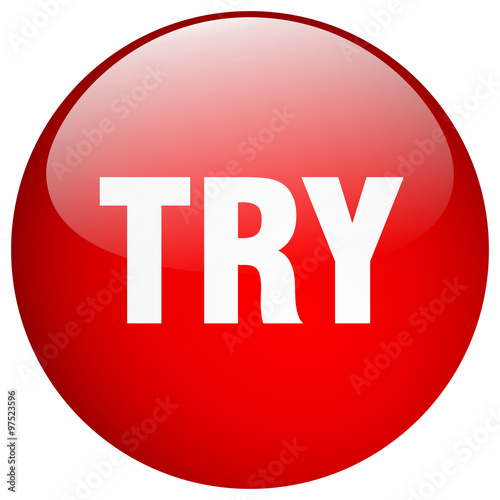 try red round gel isolated push button