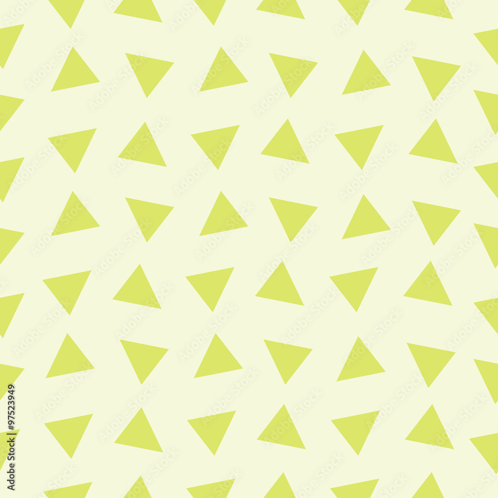 Seamless texture of the triangles on green. Vector illustration. Seamless texture of the triangles on green. Vector illustration.