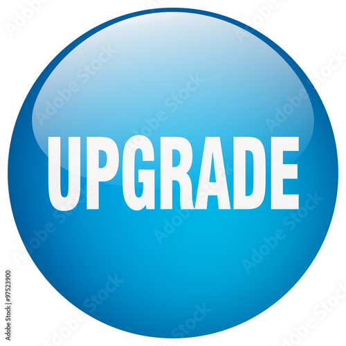 upgrade blue round gel isolated push button