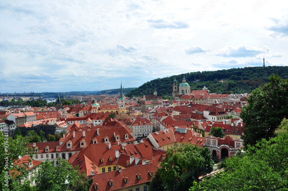 Прага, старый город, вид с холма