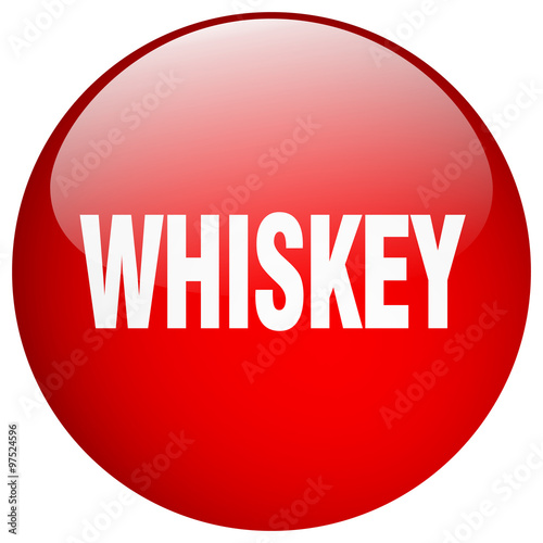 whiskey red round gel isolated push button